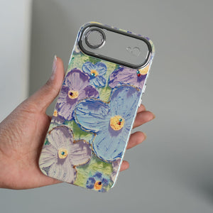 FRATO iPhone 17 Series iPhone 17 Air Luxury 3D Oil Painting Floral Design Glitter Lens Protection Stand Cover