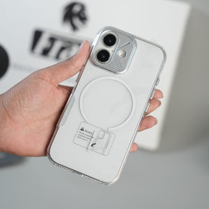 FRATO iPhone 17 Series Silver iPhone 17 Frosted MagSafe Case with Metallic Camera Frame