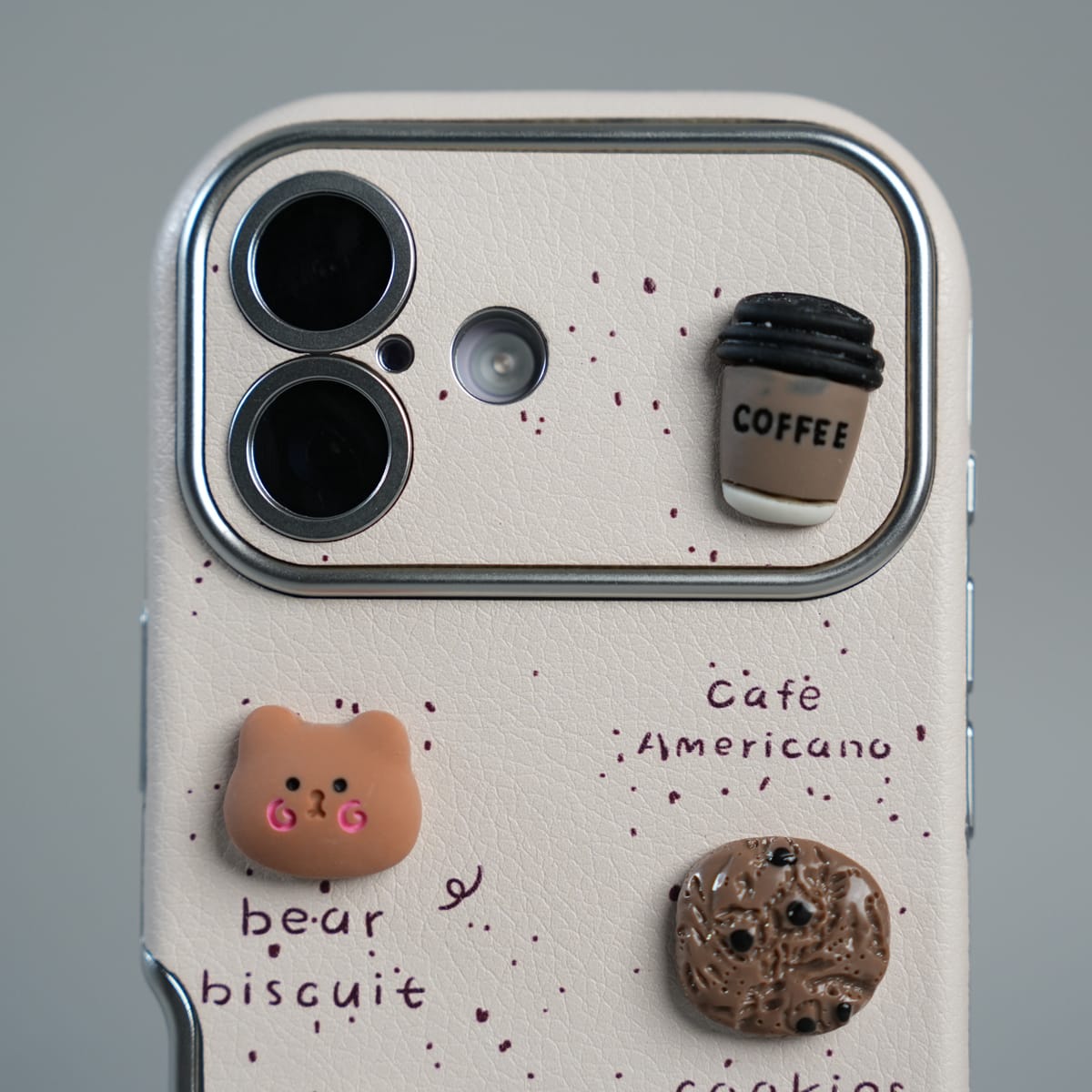 FRATO luxury Case iPhone Series Premium Cute Café 3D Charm Protective Case