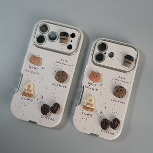 FRATO luxury Case iPhone Series Premium Cute Café 3D Charm Protective Case
