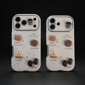 FRATO luxury Case iPhone Series Premium Cute Café 3D Charm Protective Case