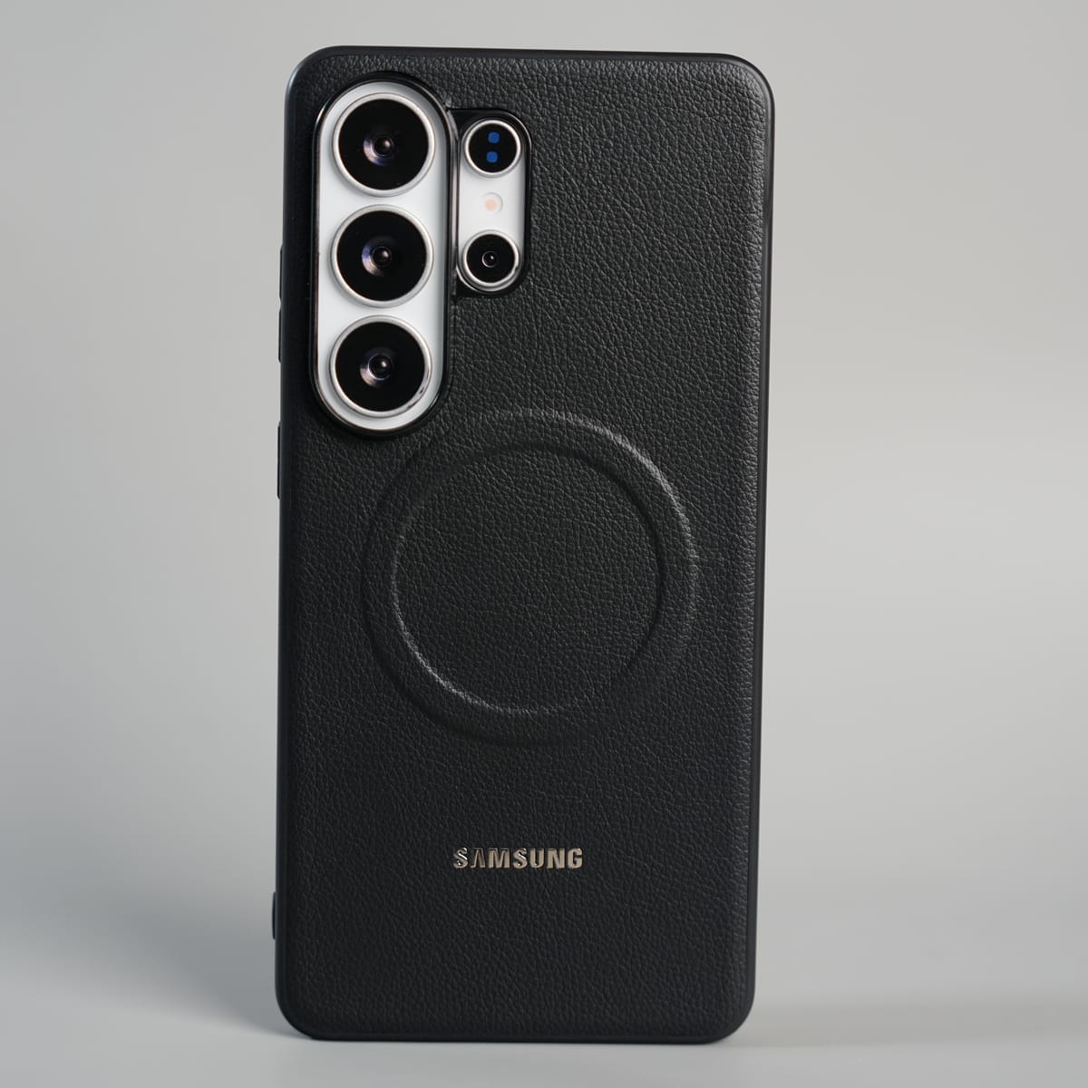 FRATO Samsung S26 Ultra Black Galaxy S26 Ultra Premium Leather Texture MagSafe Compatible Case with Raised Camera Protection